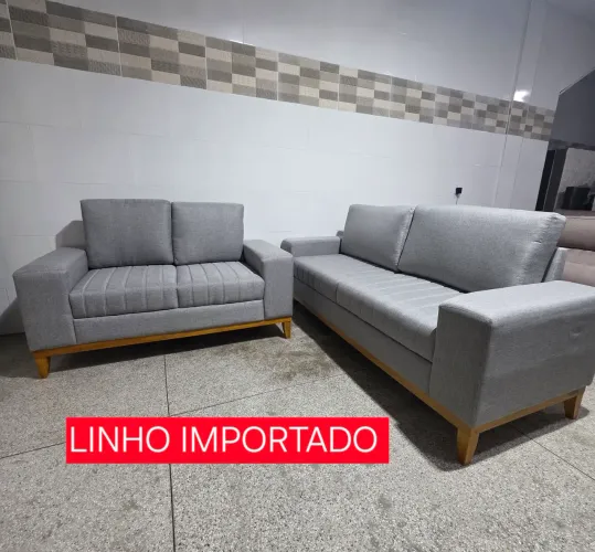 SOFÁ CONJUNTO 2 E 3 LUGARES LUXO