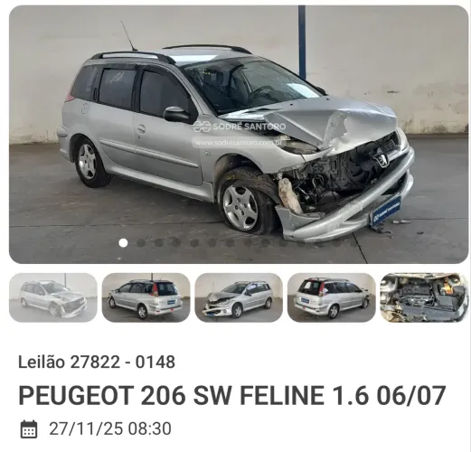 Peças peugeot 206 SW 1.6 