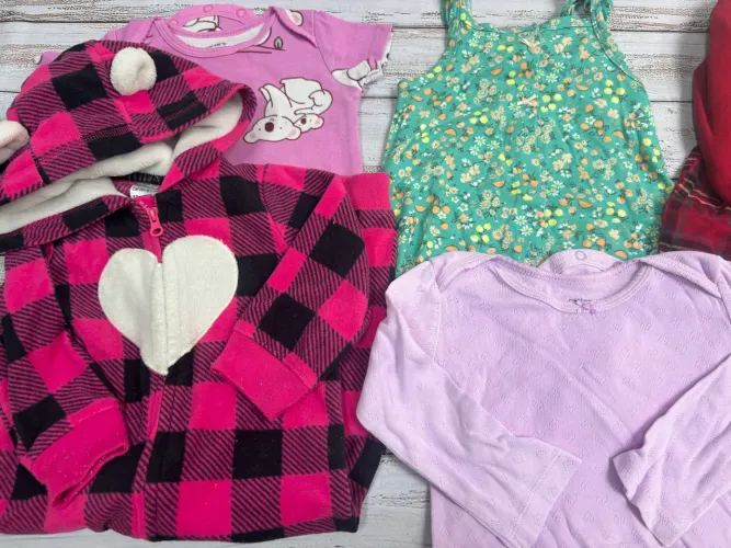 Lote enxoval menina bebê 12 meses carters