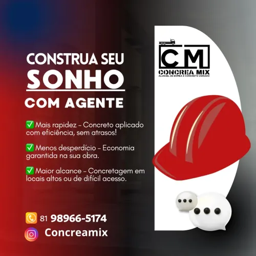 Concreto usinado / Concreta Mix - Construa seu sonho com a gente!