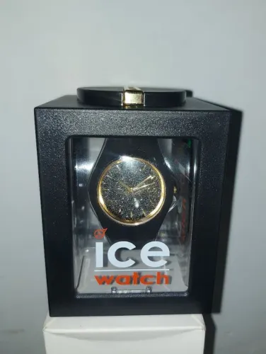 Ice Watch Relógio Feminino Preto com Glitter Médio
