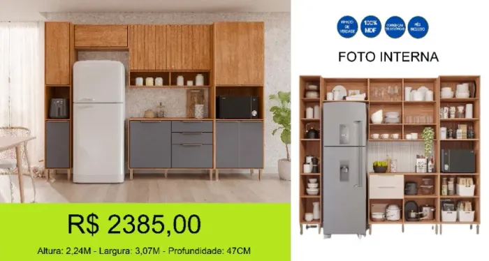 Cozinha 100% mdf super versatil