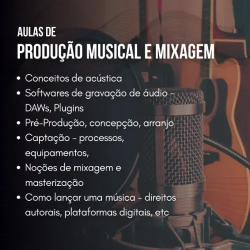 Aulas de Produção Musical, Mixagem e Masterização
