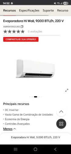 Evaporadoras HW 2X 9000 btus 1X 12000 btus - só evaporadoras