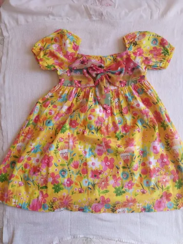 Vestido Infantil Floral Alphabeto - 4 anos