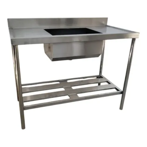 Pia de Cozinha Industrial 1,10m - Com Bojo 50x40cm