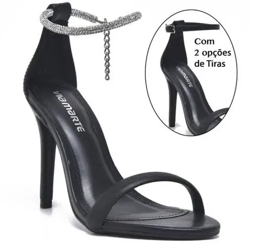 Sandália Feminina Salto Alto Viamarte - Elegância e Conforto