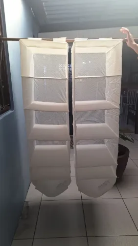 Prateleira para arara organizadores suspensos IKEA em tecido 35cm × 45 cm × 120 cm