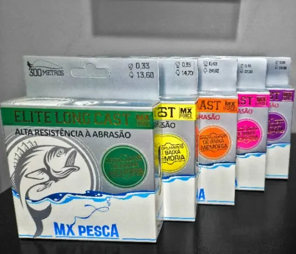 LINHA DE PESCA ELITE LONG CAST - KIT COM 5 CARRETÉIS