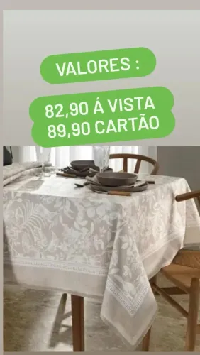 Toalha de Mesa Quadrada Döhler Clean Alana 1,80m x1,80m