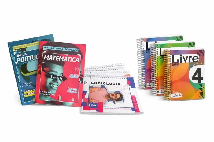 Livro didático sistema de ensino Ético kit completo 1º médio 