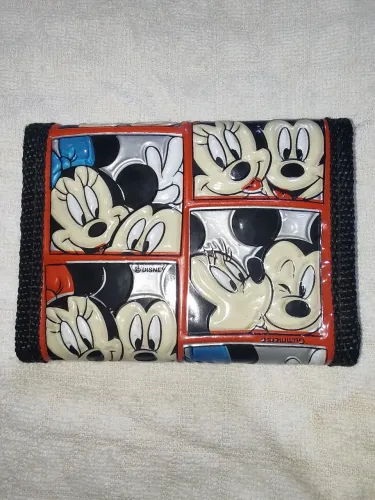 Carteira emborrachado de velcro do Mickey Mouse..Gummersanos anos 80 90 colecionadores