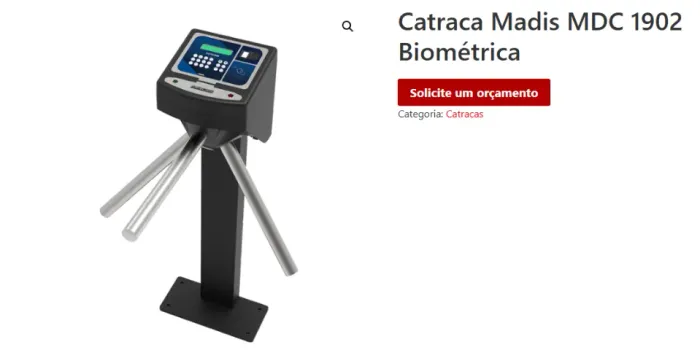 CATRACA BIOMETRICA E CARTÃO MDC 1902