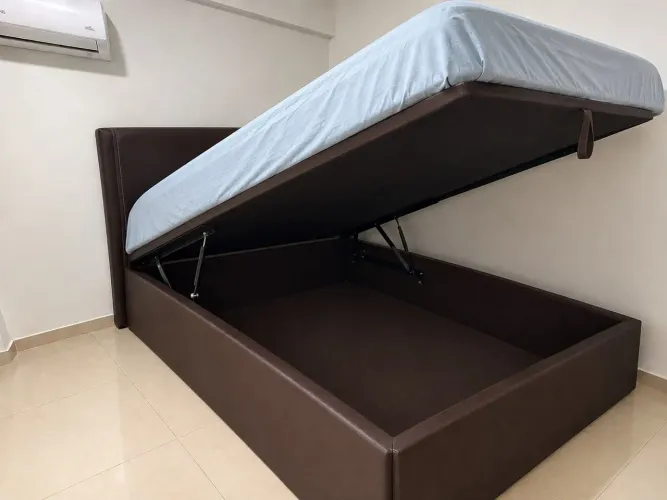 Cama Casal Completa Ortobom - Colchão + Base Baú + Cabeceira
