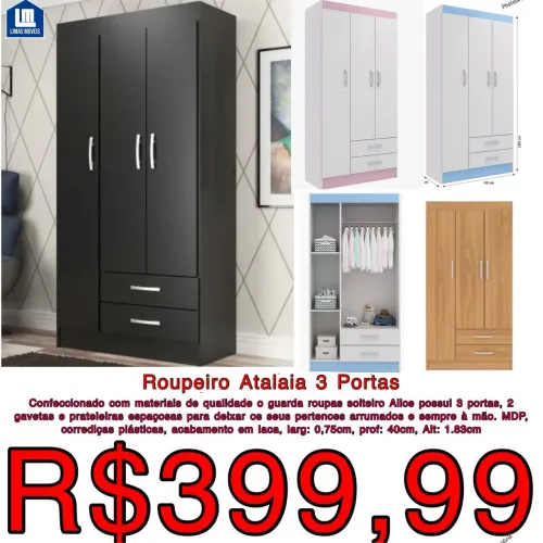 GUARDA-ROUPA SOLTEIRO PROMOÇÃO