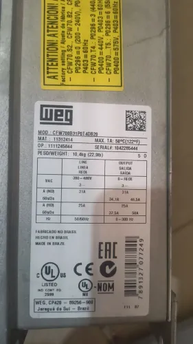 Inversor Weg cfw 700