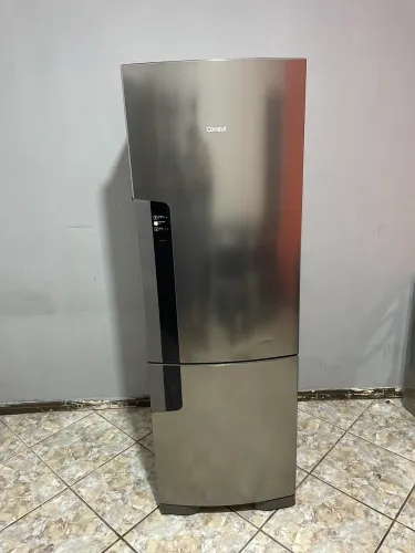 Geladeira Consul inox inverse 400 L Frost Free 