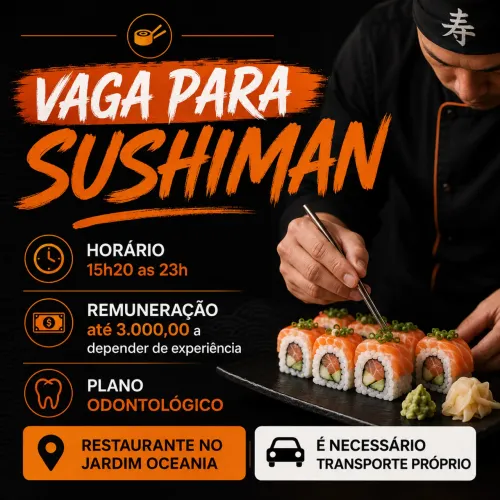 Vaga para sushiman