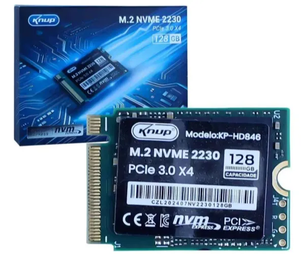 SSD M.2 NVMe Knup 2230 PCIe 3.0 X4 128GB Memória Flash Interno