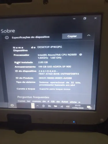 Notebook windows 10 SD 120gb rapido