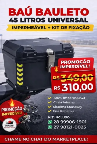 Bau para moto impermeavel 