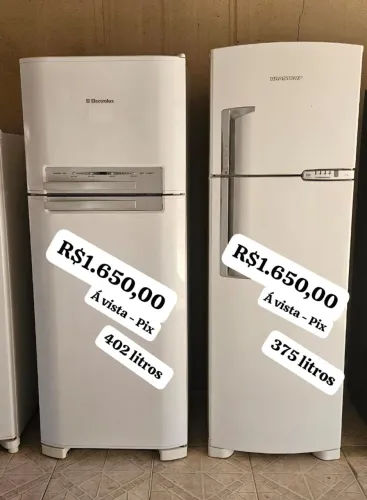 Geladeiras, freezer, lava louças e máquina de lavar roupas