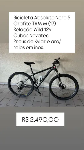 Bicicleta Absolute Nero 5 Grafite TAM M (17) - preparada