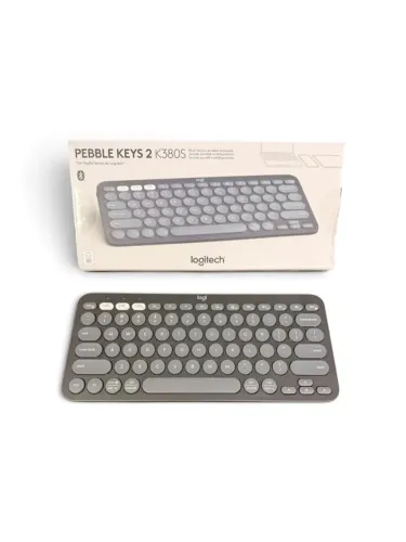 Teclado Sem Fio Logitech Pebble Keys 2 K380s Cinza Bluetooth NOVO
