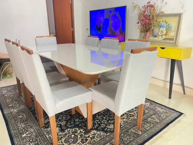 Mesa de jantar madeira pronta entrega