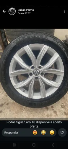 Rodas originais Volkswagen Tiguan aro 18 com pneus Continental