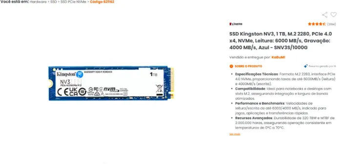 NVME XPG 1TB