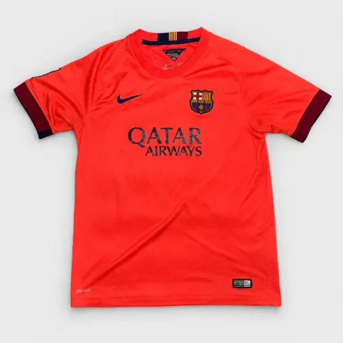 Camisa Barcelona 2014/15 Laranja - Temporada da Tríplice Coroa
