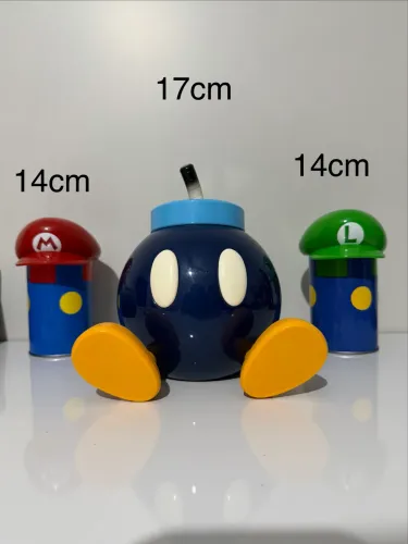 3 itens decoração super Mário 