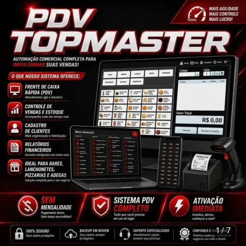Software Profissional De Ponto De Venda Pdv Topmaster Digital