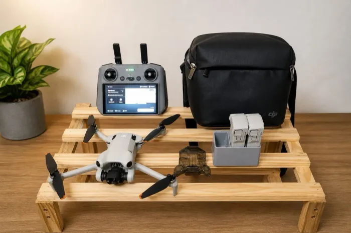 Drone DJI Mini 4 Pro Fly More Controle com Tela e Baterias Plus Homologado