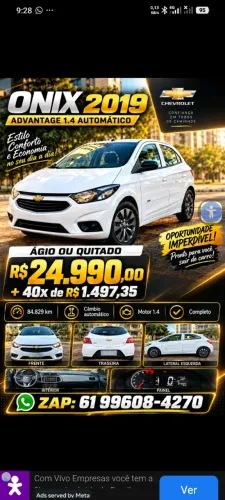 Chevrolet Onix Hatch Advantage 1.4 8V Flex Aut. 4P 2019