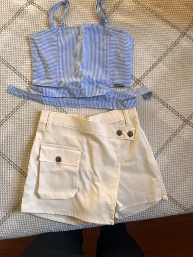 Conjunto Vic&Vicky Cropped + Short-Saia Cargo