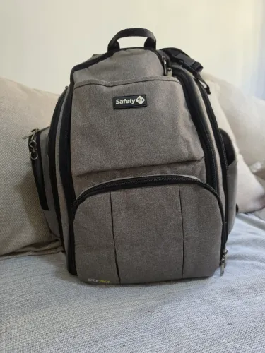 Mochila Maternidade Safety 1st Premium Completa - Cinza Mescla (Super Conservada)