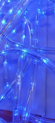 Mangueira Led Redonda 40m Decoração Externo Natal Luz Azul Tensão De Operação 110V