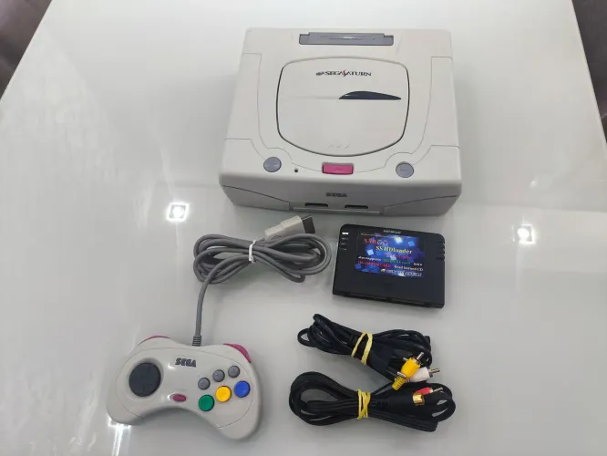 Sega Saturno lindão + saroo , leitor top