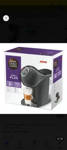 Cafeteira Arno Dolce Gusto Gênio Plus S