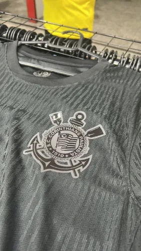 Camisa Corinthians all black modelo jogador 