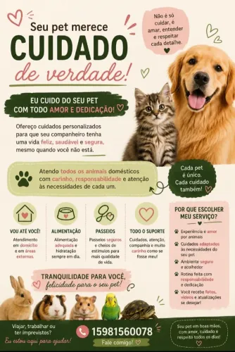 babá/ passeadora de animais