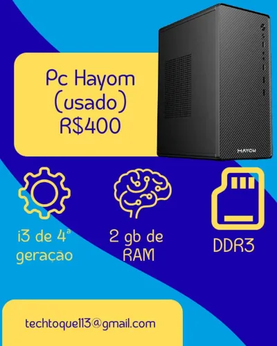 PC i3 4ª Geração | HD 500GB | 2G Ram
