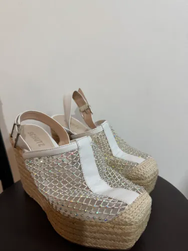 tamanco schutz trançado strass 36