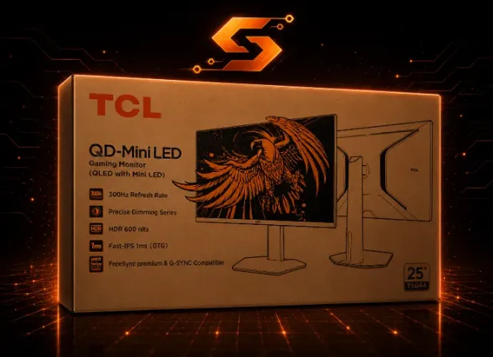 Monitor Gamer TCL 25 Polegadas QLED Mini LED Fast IPS Full HD 300Hz 1ms