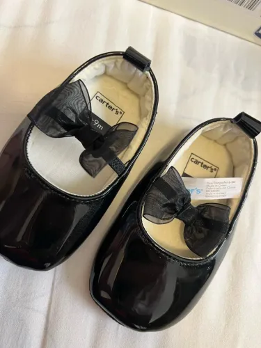 Sapato boneca verniz preto 6-9m carters 