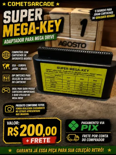 SUPER MEGA-KEY: Adaptador para Mega Drive