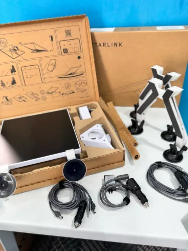 Kit starlink montado e instalado