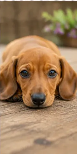 Filhote de cachorro Teckel/Dachshund/Salsicha/Salsichinha/Basset/Cofap curiosos e fofos